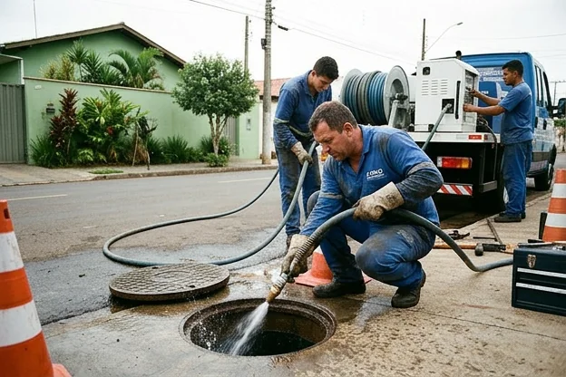 Equipe realizando manutenção preventiva em Cambé, focando em segurança e eficiência.